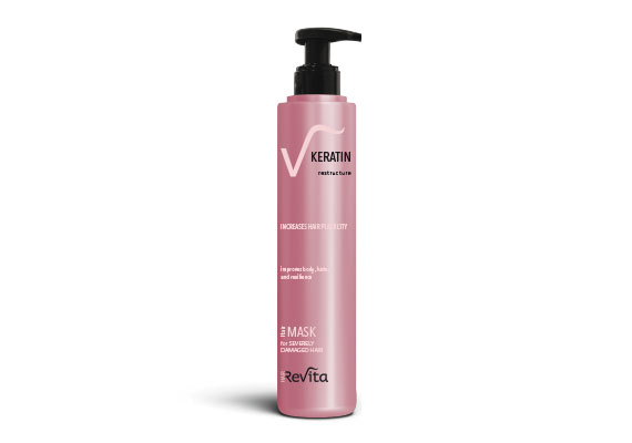 <strong><em>Increases hair plasticity.</em></strong><br >Keratin-based restructuring mask.
The amino acid formulation deeply penetrates the damaged areas of the hair to promote stronger hair and added volume.